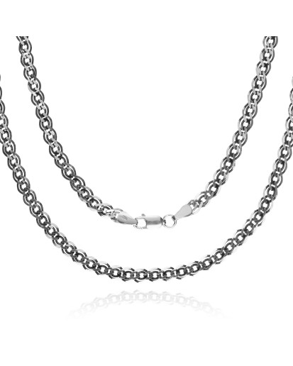 Srebrny oksydowany męski łańcuszek nonna 4,20 mm 925