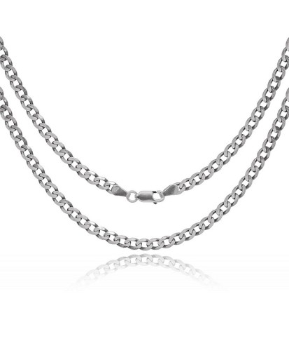 Srebrny oksydowany męski łańcuszek pancerka 4,20 mm 925