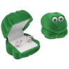 PUDEŁKO WELUROWE ZIELONA ŻABA NA BIŻUTERIĘ
