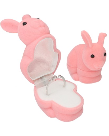 PUDEŁKO WELUROWE PREZENTOWE KRÓLIK KRÓLICZEK NA BIŻUTERIĘ