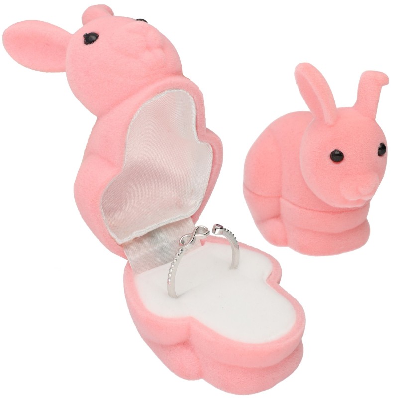 PUDEŁKO WELUROWE PREZENTOWE KRÓLIK KRÓLICZEK NA BIŻUTERIĘ