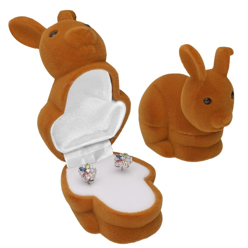 PUDEŁKO WELUROWE PREZENTOWE KRÓLIK KRÓLICZEK NA BIŻUTERIĘ