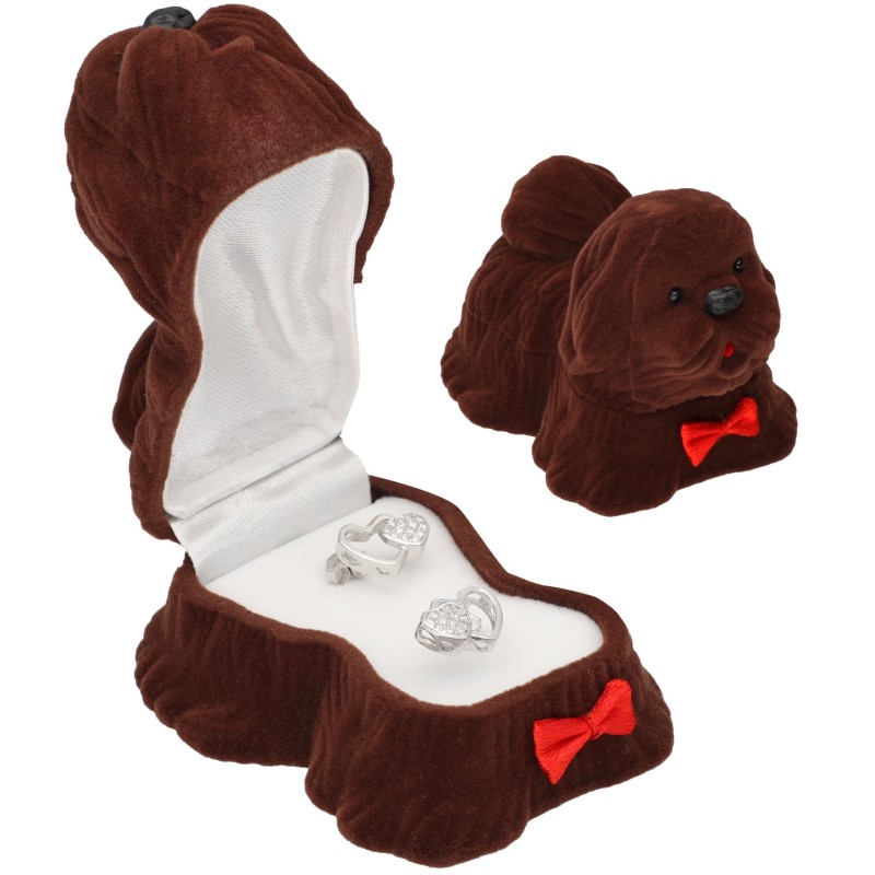 PUDEŁKO WELUROWE PREZENTOWE PIESEK NA BIŻUTERIE