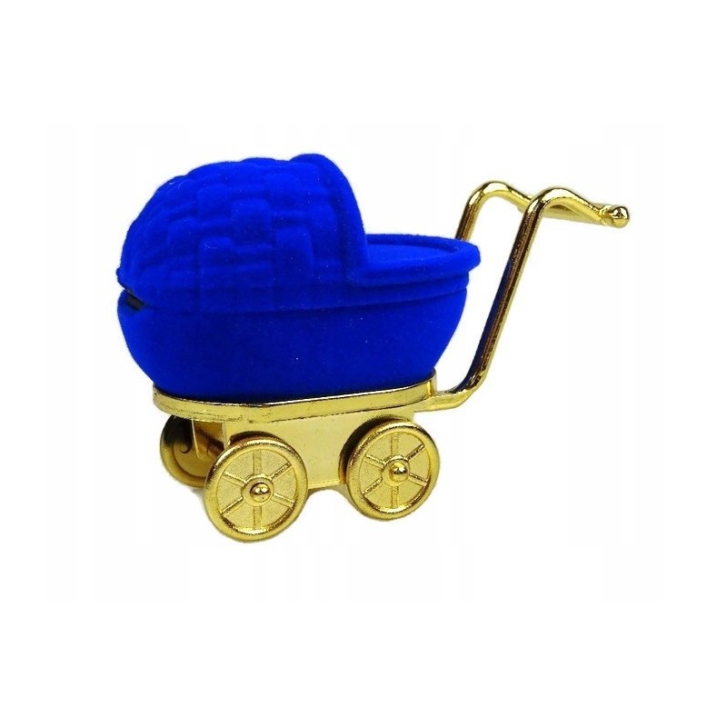 PUDEŁKO WELUROWE WÓZEK  NA PIERŚCIONEK KOLCZYKI CHRZEST