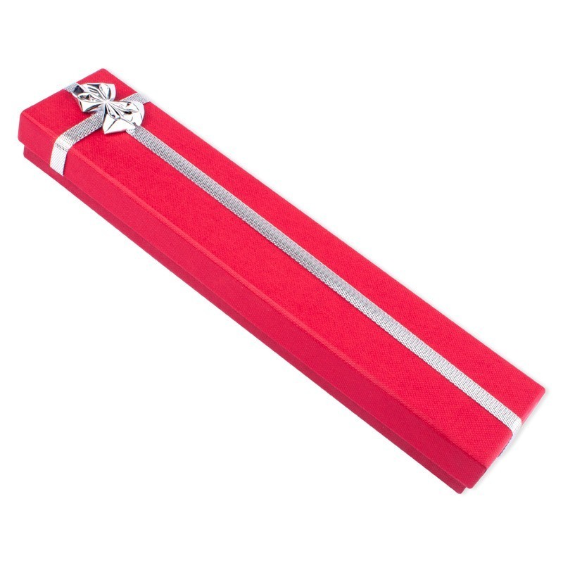 Pudełko kartonowe opakowanie na bransoletkę z wstążką