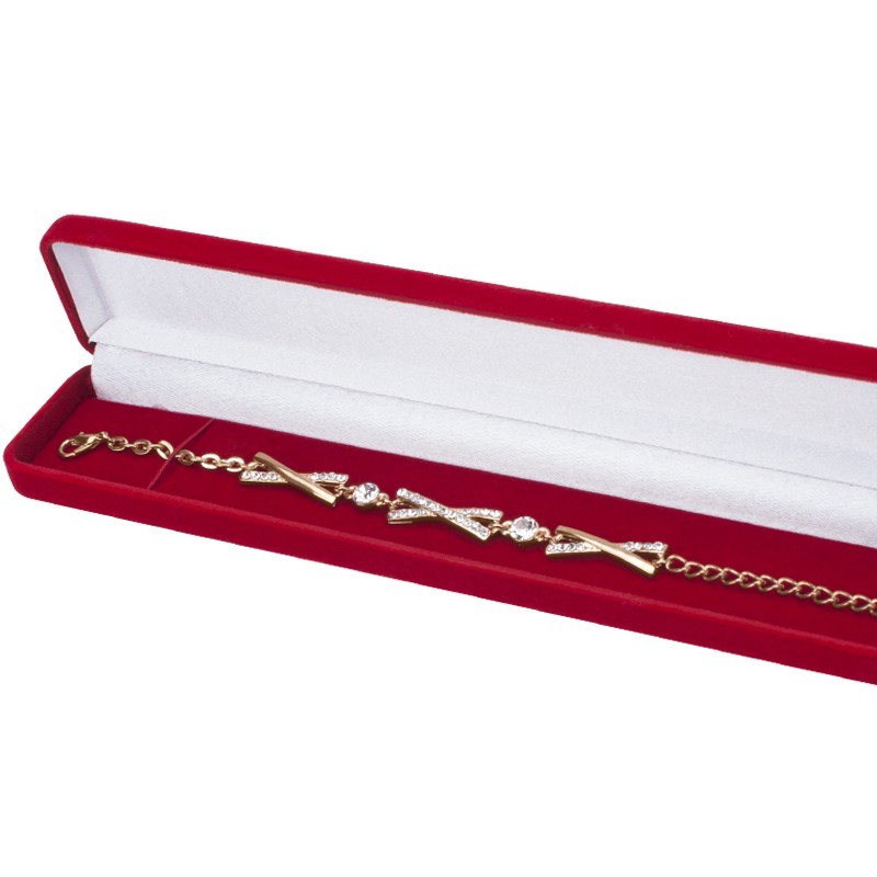 Pudełko welurowe opakowanie na bransoletkę prezentowe kolory