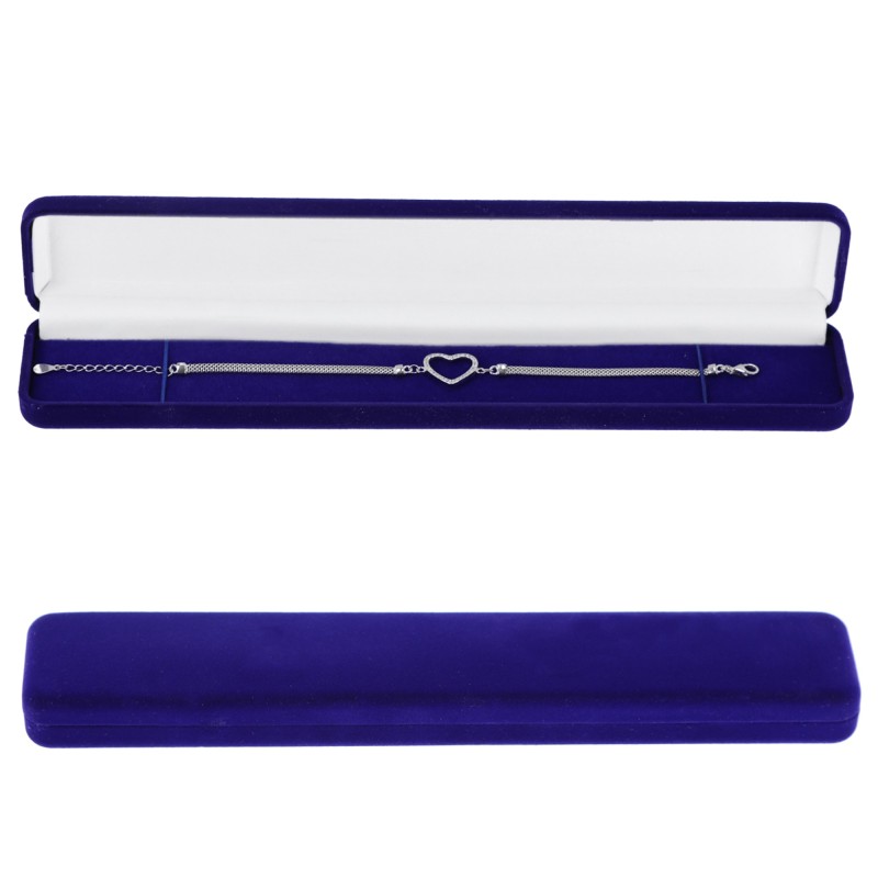 Pudełko welurowe opakowanie na bransoletkę prezentowe kolory