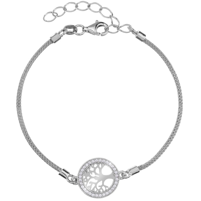 SREBRNA BRANSOLETKA DAMSKA DRZEWKO SZCZĘŚCIA 20CM SREBRO 925