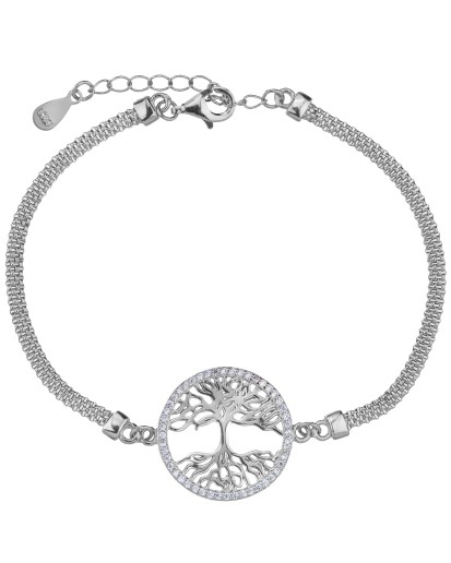 SREBRNA BRANSOLETKA DAMSKA DRZEWKO SZCZĘŚCIA 20CM SREBRO 925