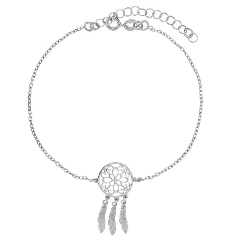SREBRNA BRANSOLETKA DAMSKA ŁAPACZ SNÓW 22CM SREBRO 925