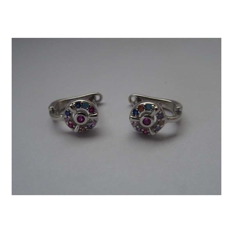 copy of SREBRNE DAMSKIE KOLCZYKI ANGIELSKIE KÓŁECZKA CYRKONIE RODOWANE 925