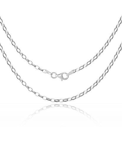 Srebrny damski łańcuszek rolo okrągłe 45-100 cm 925