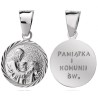 SREBRNY MEDALIK PAMIĄTKA PIERWSZA KOMUNIA ŚWIĘTA SREBRO 925