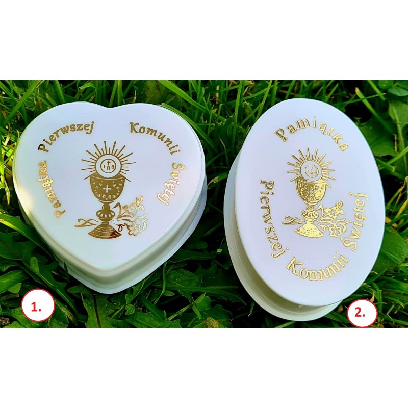 Komplet srebrny łańcuszek pancerka 2,80 g + medalik pamiątka pierwsza komunia święta 925