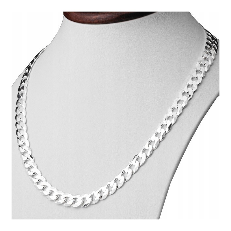 Srebrny łańcuszek pancerka męski 9,1 mm 50-60 cm 925