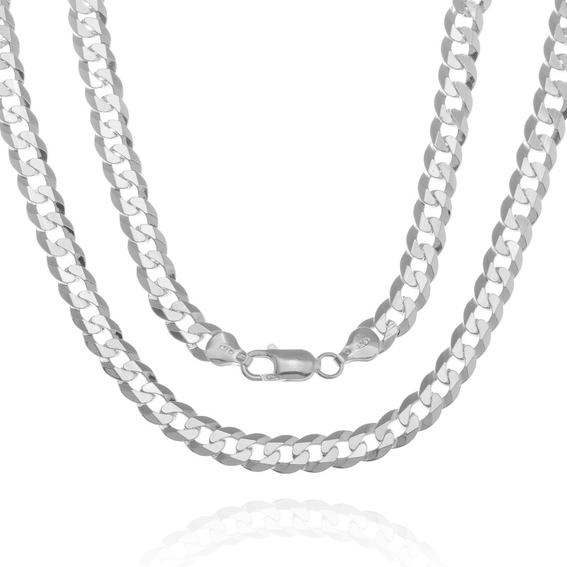 Srebrny łańcuszek pancerka gruby męski 7,1 mm 50-60 cm 925