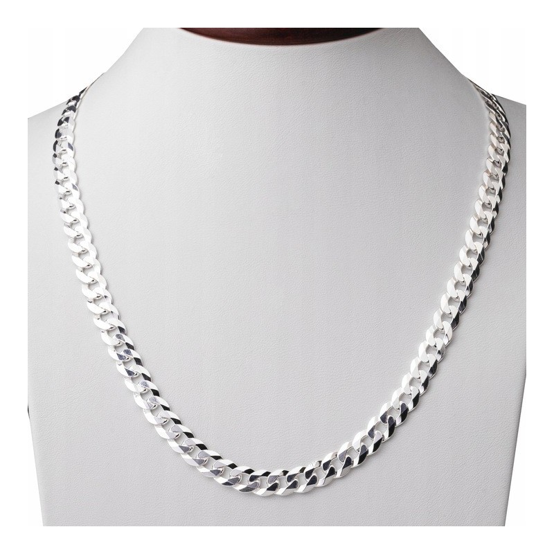Srebrny łańcuszek pancerka gruby męski 7,1 mm 50-60 cm 925