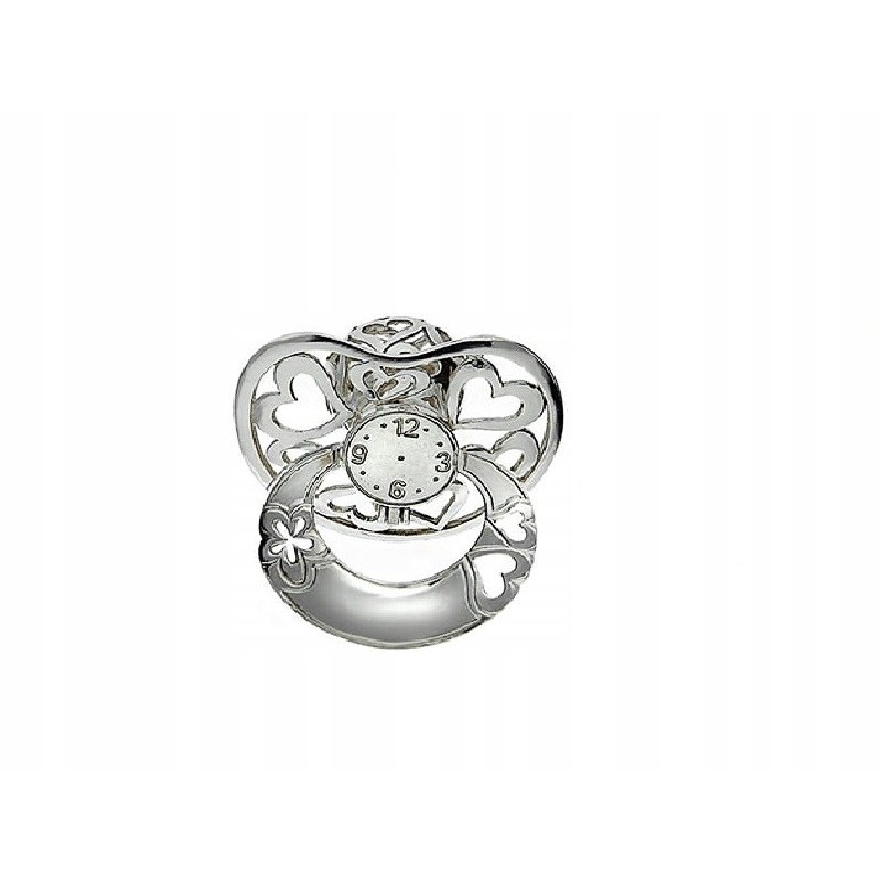 Smoczek zawieszka srebrna dla dziecka na chrzest 925