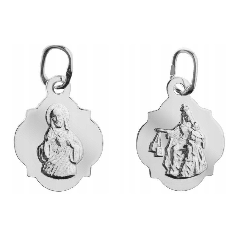 Komplet srebrny łańcuszek pancerka 2,8 g + szkaplerzna koniczynka 925