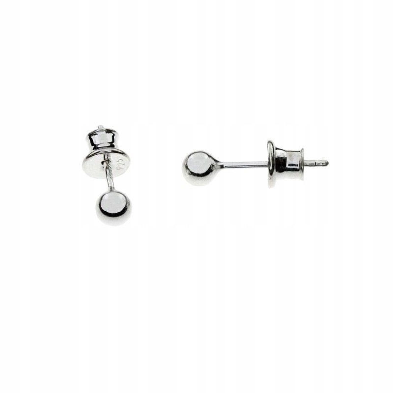 Srebrne damskie kolczyki kulki sztyfty 3-8 mm 925