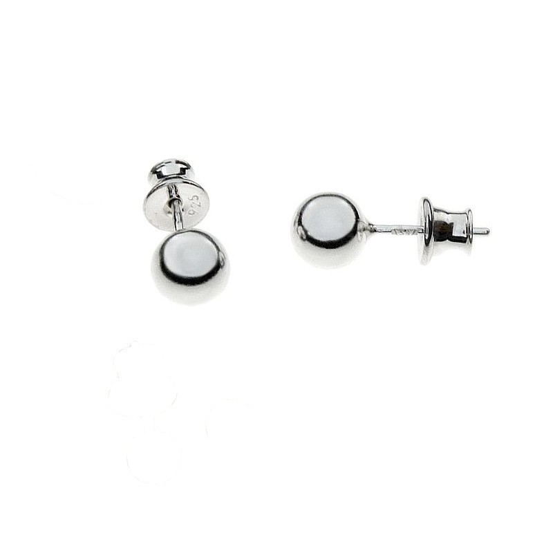 Srebrne damskie kolczyki kulki sztyfty 3-8 mm 925