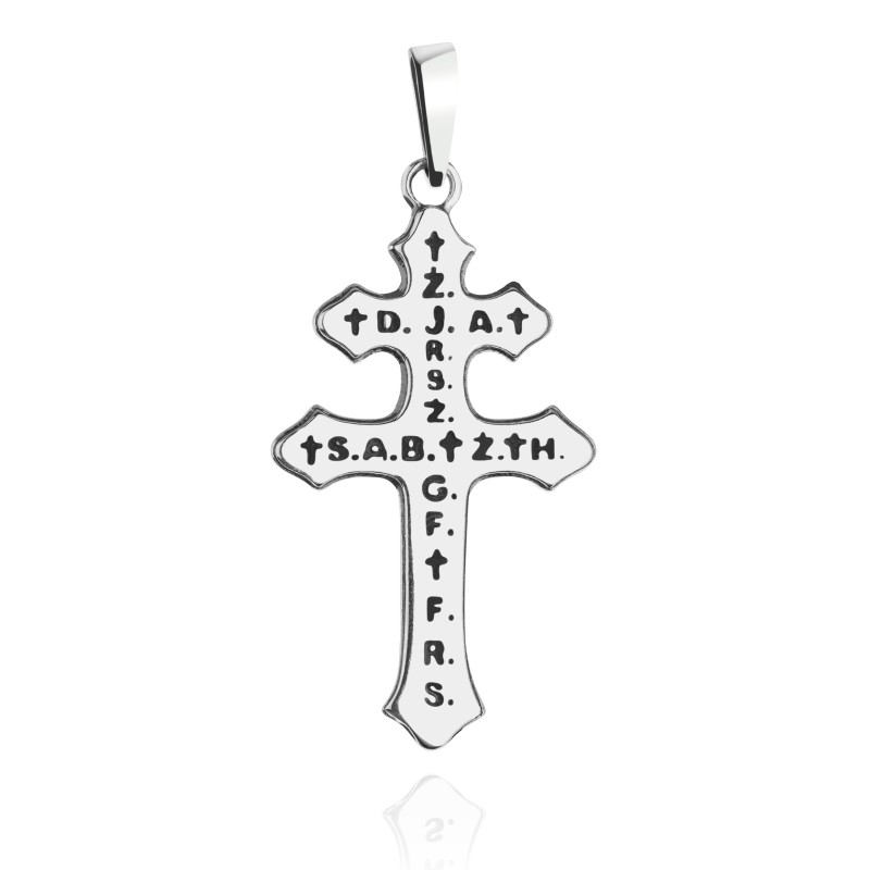 SREBRNY KRZYŻYK OKSYDOWANY KARAWAKA WISIOREK 925