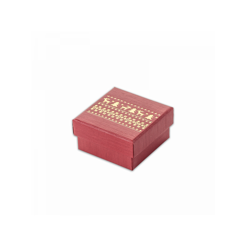 Pudełko świąteczne kartonowe na biżuterię święta kolczyki obrączki