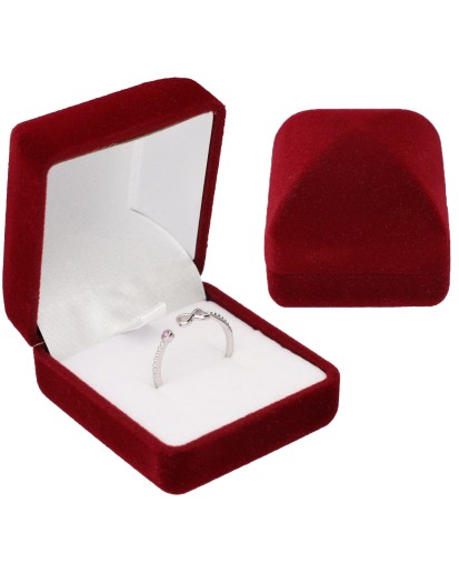 PUDEŁKO WELUROWE BORFOWE NA KOLCZYKI PIERŚCIONEK