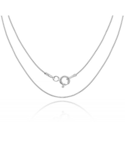 Srebrny damski łańcuszek kostka 38-65 cm 1,0 mm 925