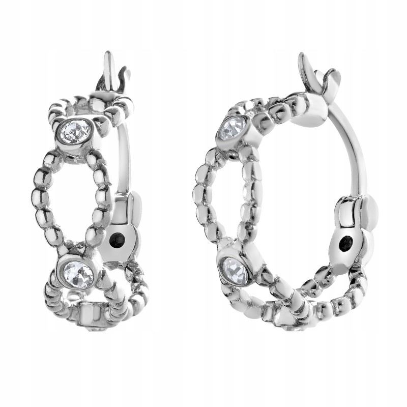 SREBRNE KOLCZYKI DAMSKIE KÓŁKA CYRKONIA SREBRO 925